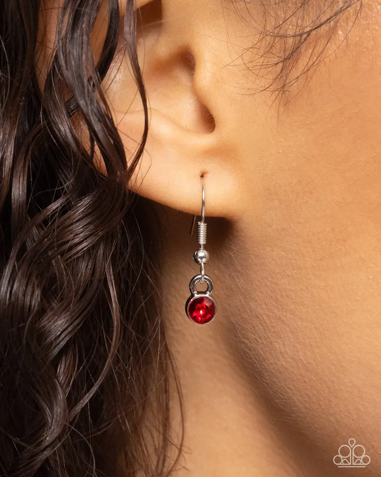 Paparazzi Necklace ~ Birthstone Beauty - Red