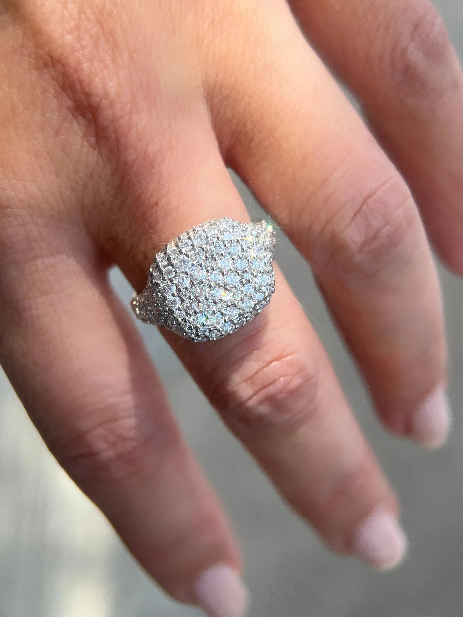 Pave Diamond Signet Ring
