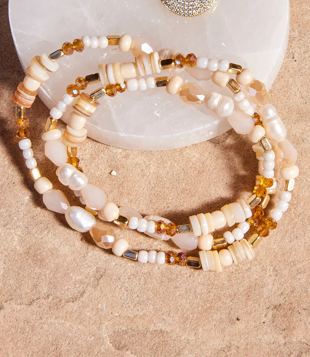 Pearl And Gemstone Bracelet