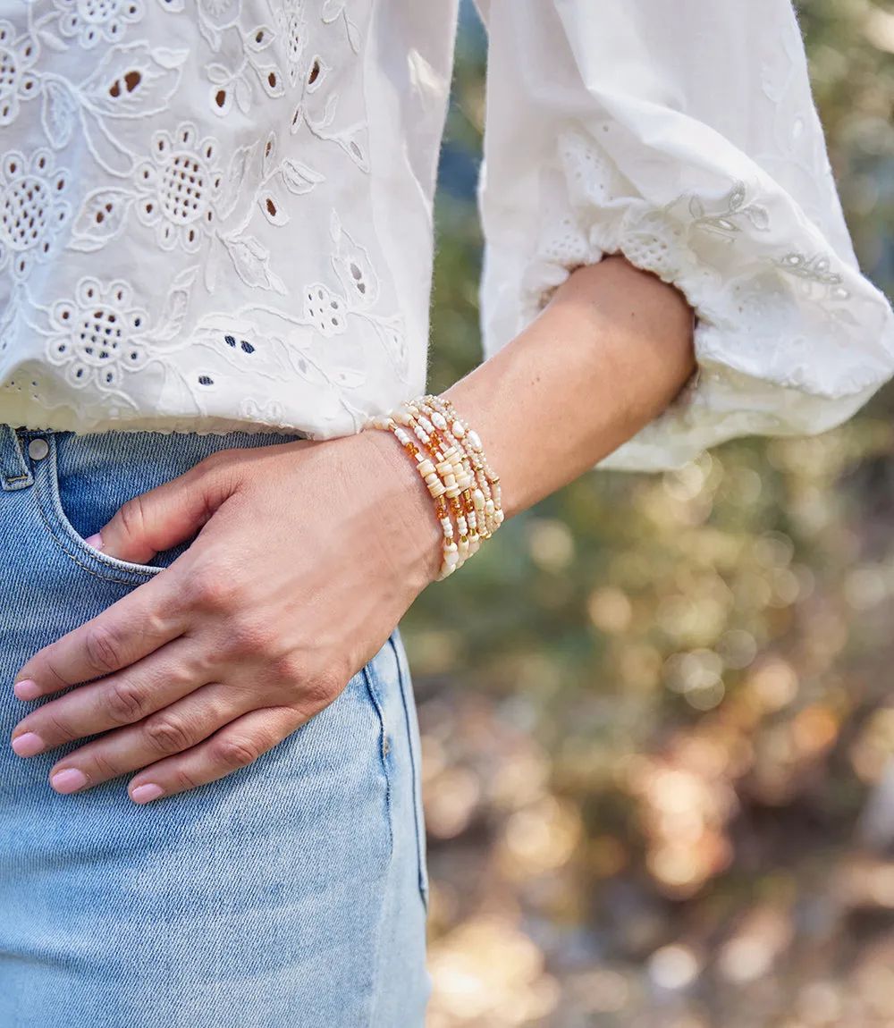 Pearl And Gemstone Bracelet
