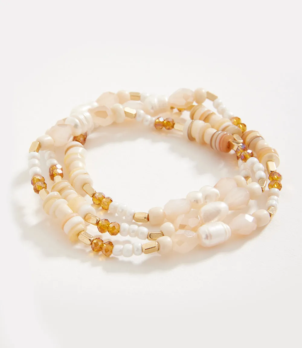 Pearl And Gemstone Bracelet