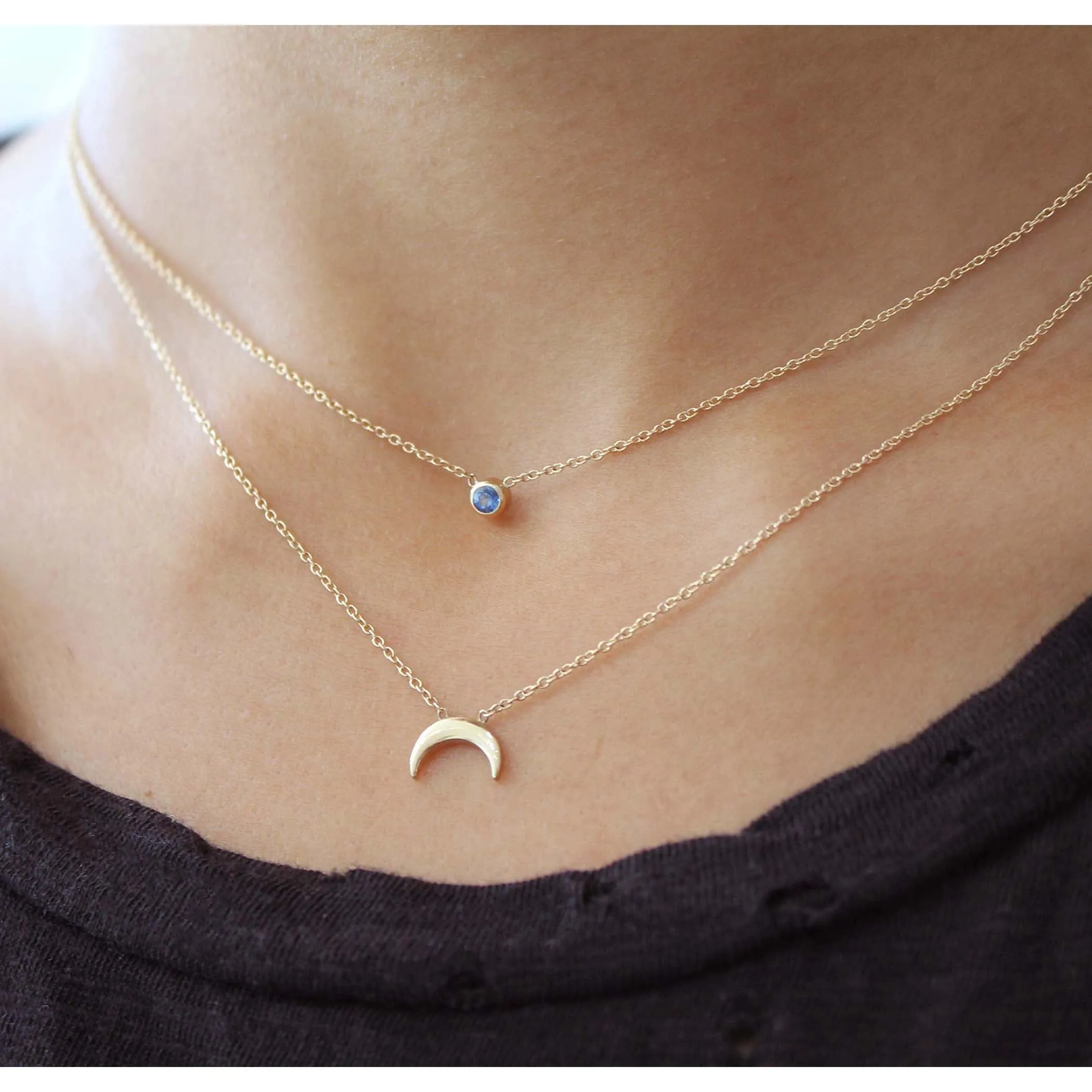 PETITE CRESCENT MOON NECKLACE