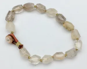 Peyote Bird Faceted Smokey Quartz Bracelet