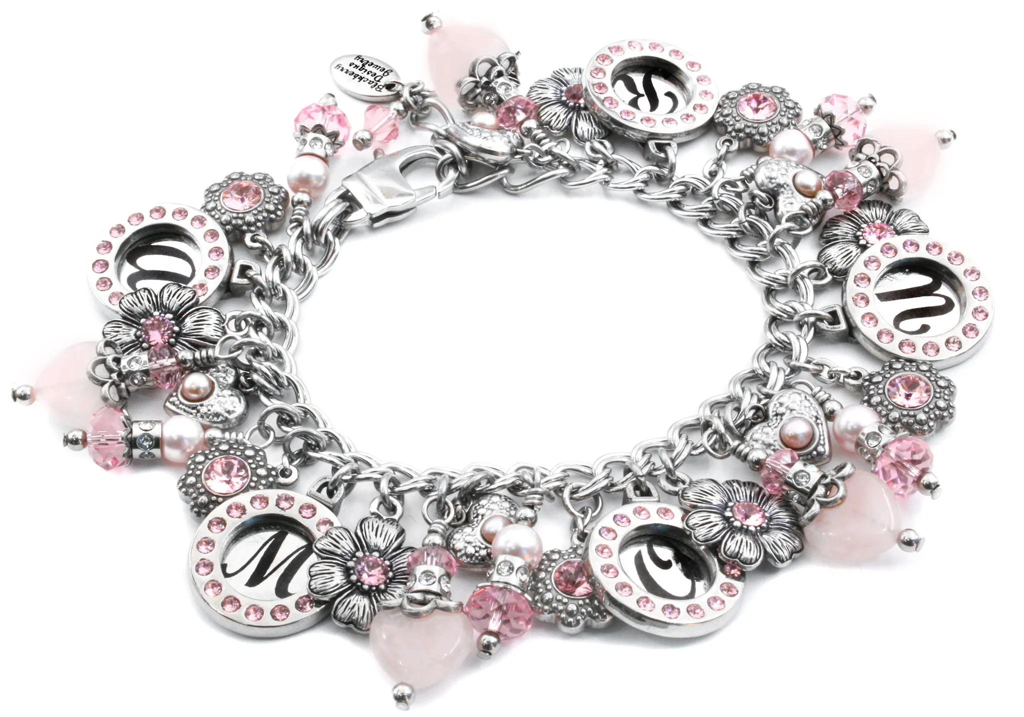 Pink Heart Charm Bracelet