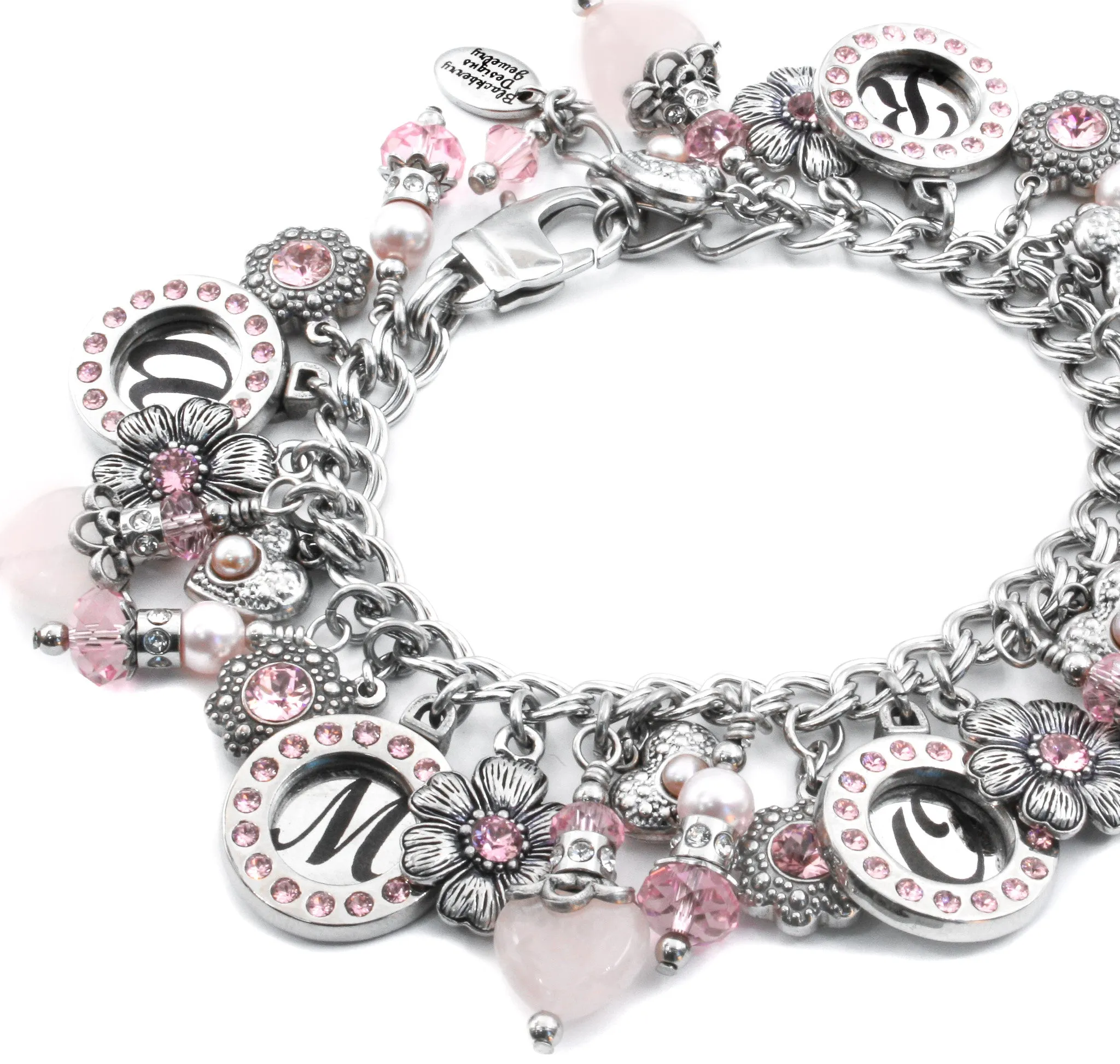 Pink Heart Charm Bracelet