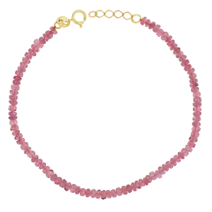 Pink Sapphire Beaded Bracelet
