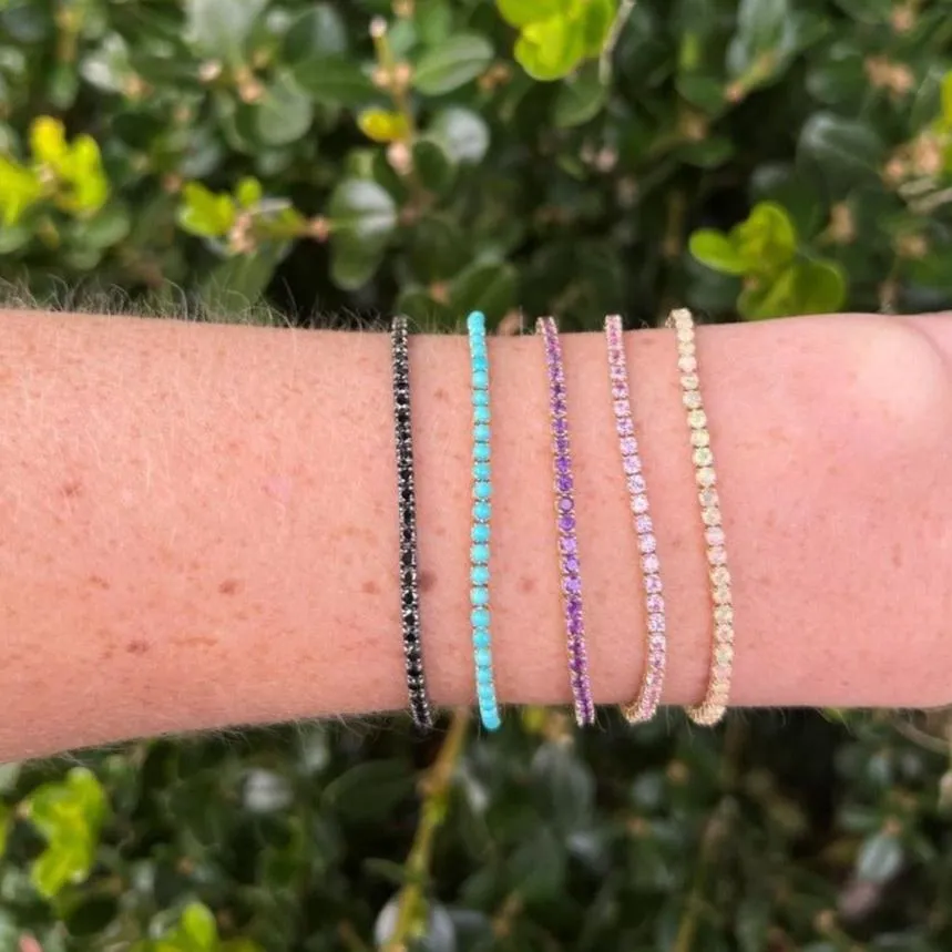 Pink Stone Tennis Bracelet