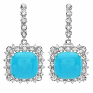 PMI 14W@9.4 82RD1@1.64 2TQ@14.45 TURQUOISE EARRINGS