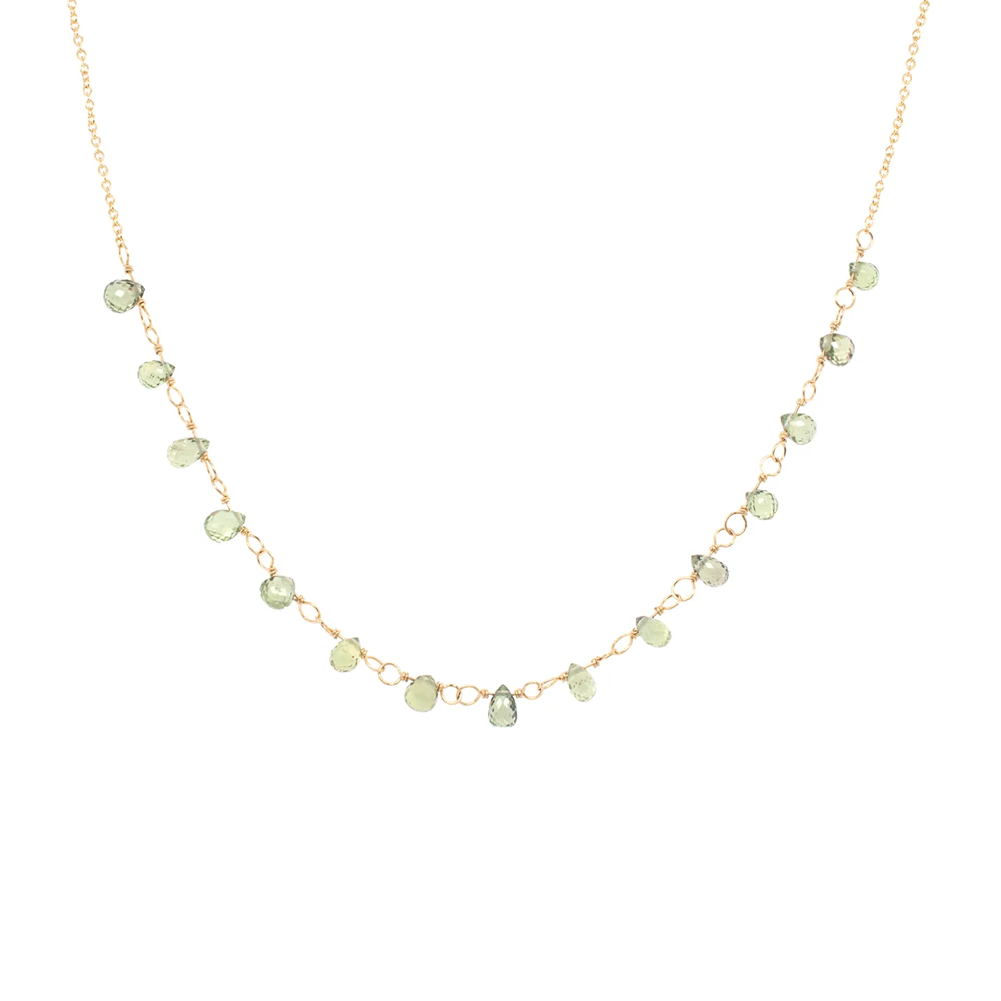 "Limited Edition" Green Sapphire Briolette Necklace