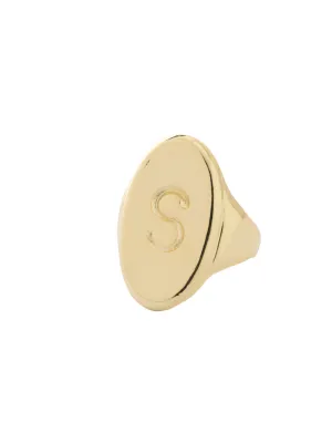 "S" Signet Statement Ring - RFK48BGMTL