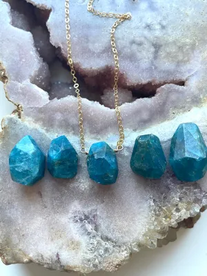 Raw Apatite Necklace