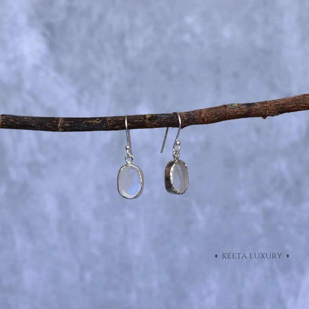 Raw Charm - Moonstone Earrings