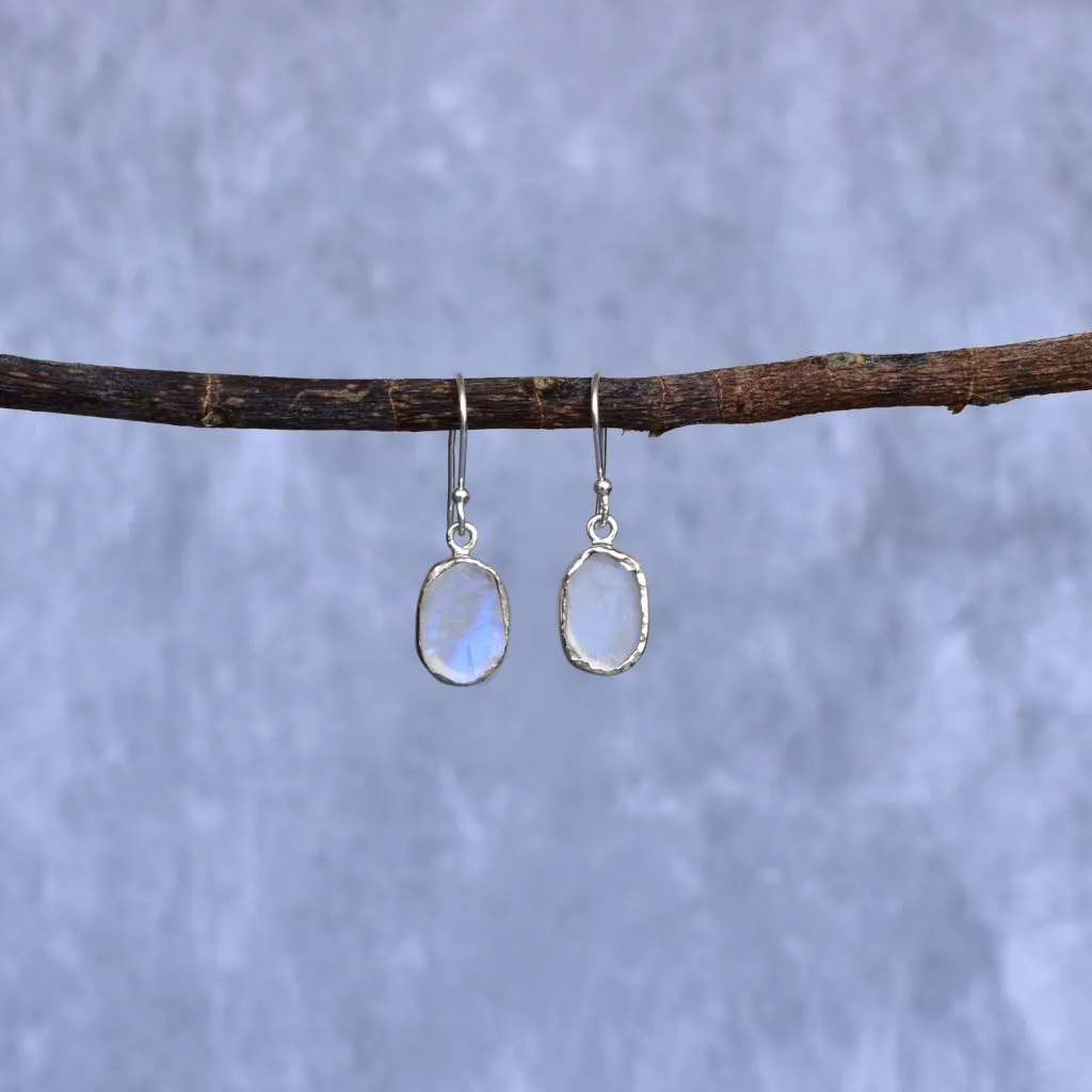 Raw Charm - Moonstone Earrings