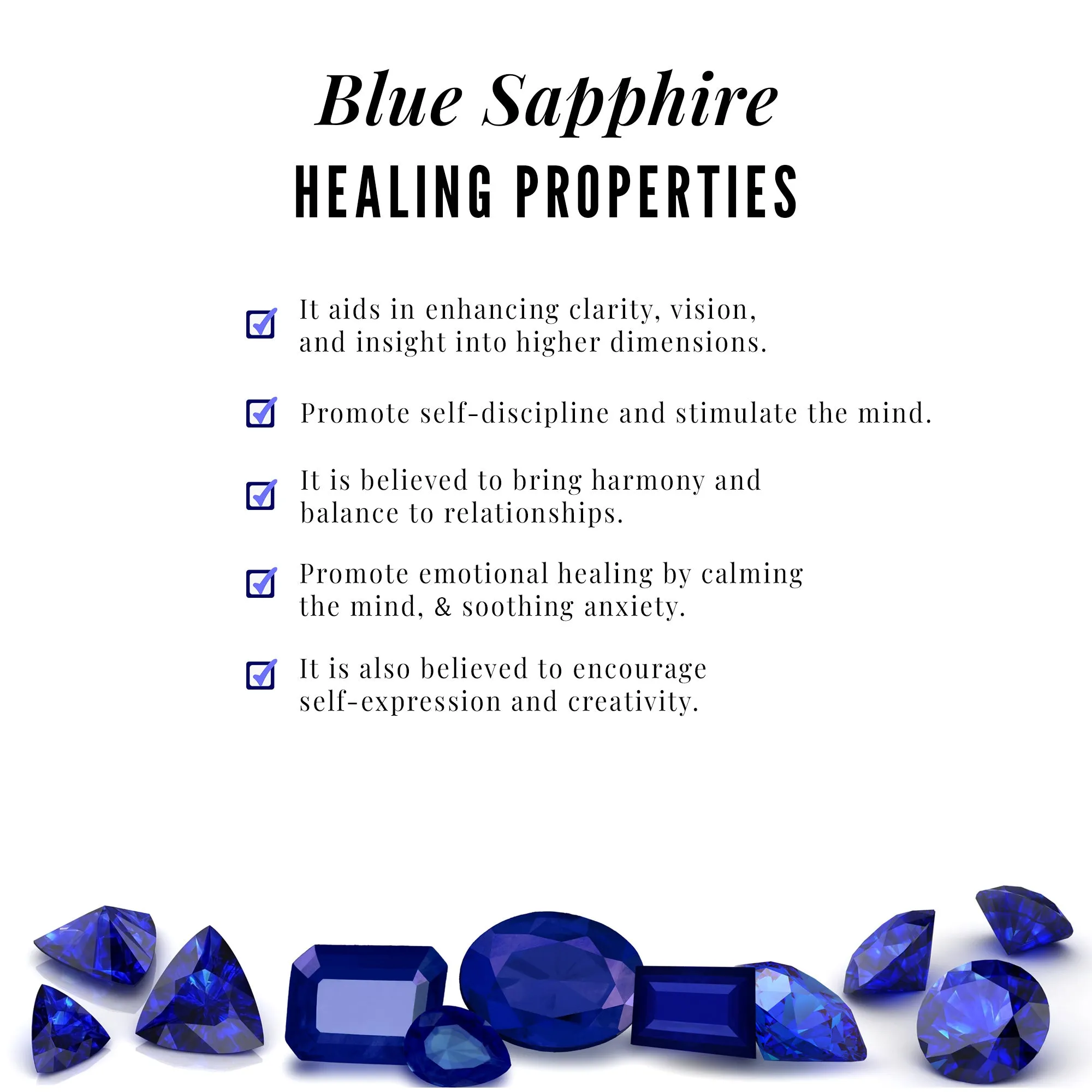 Real Blue Sapphire Flower Pendant Necklace