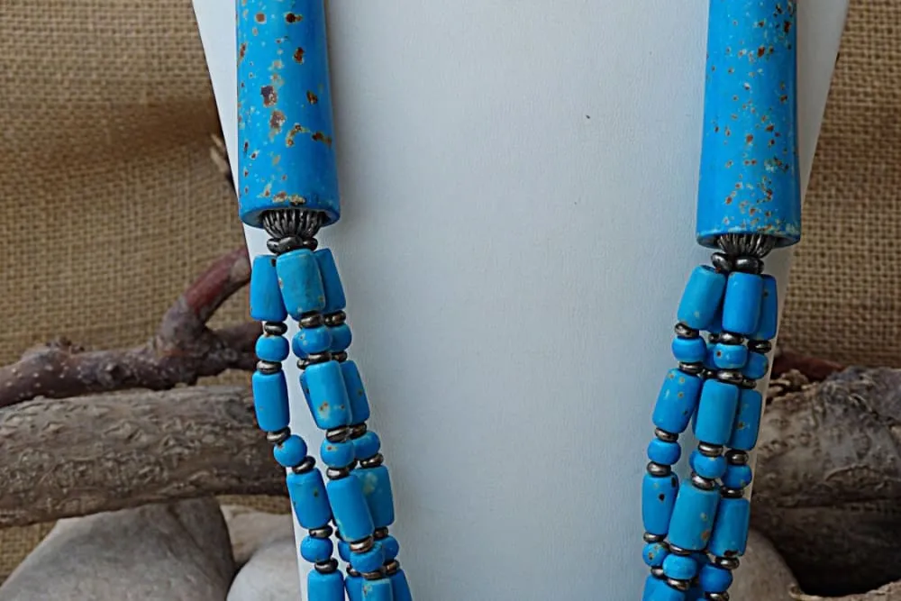 Real turquoise beads necklace