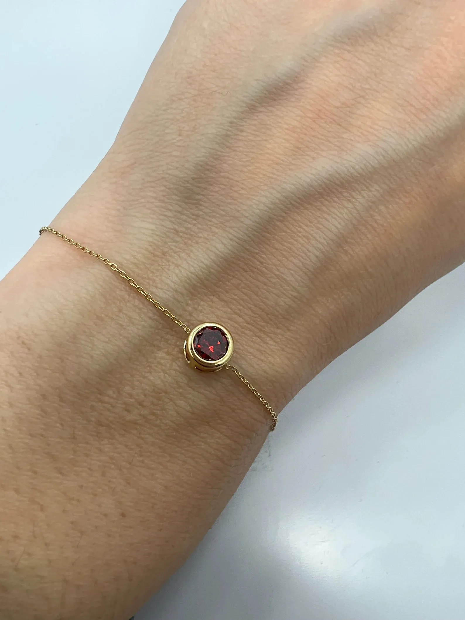 Red Zircon Stone Bracelet