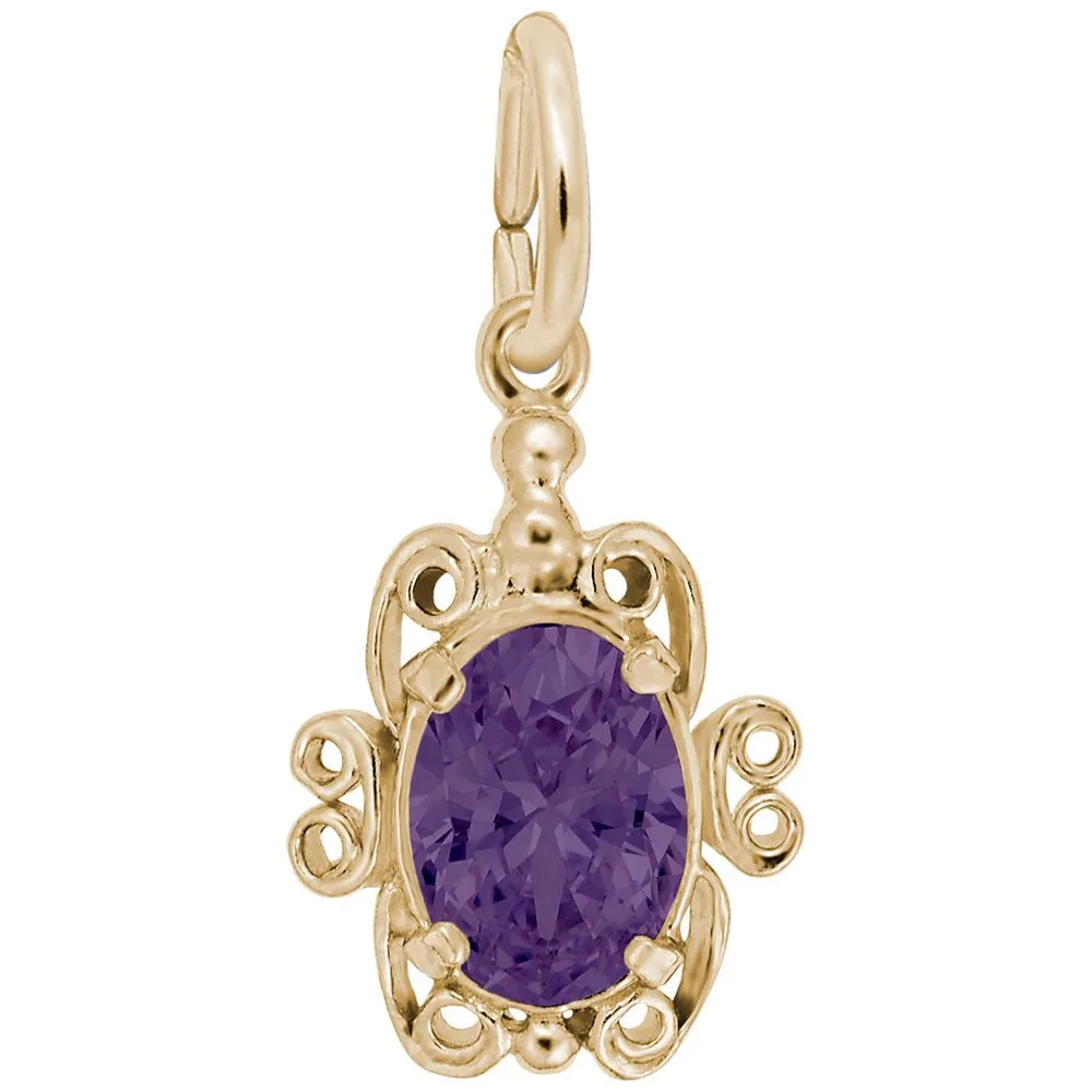 Rembrandt Charms - Filigree February Stone Charm - 4764-002