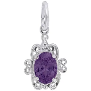 Rembrandt Charms - Filigree February Stone Charm - 4764-002