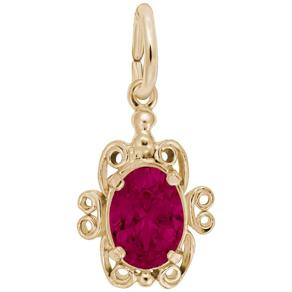 Rembrandt Charms - Filigree July Stone Charm - 4764-007