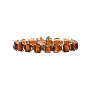 Retro 38ct Citrine 18k Gold Bracelet