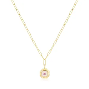 Rose Quartz & Ruby Necklace