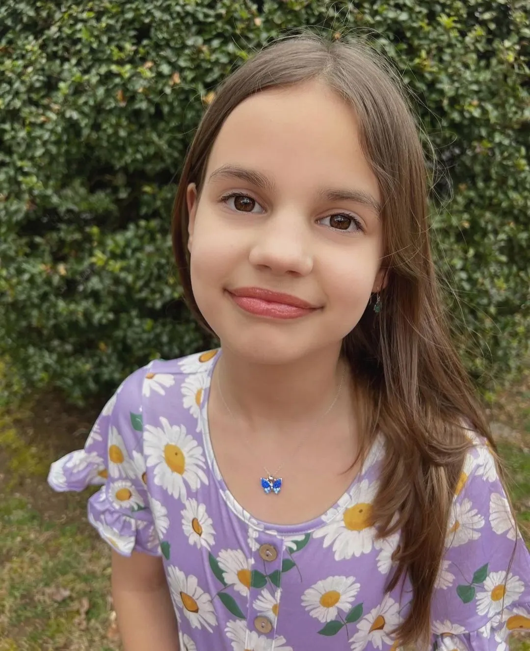 Sapphire Blue Butterfly Crystal Sterling Silver Necklace