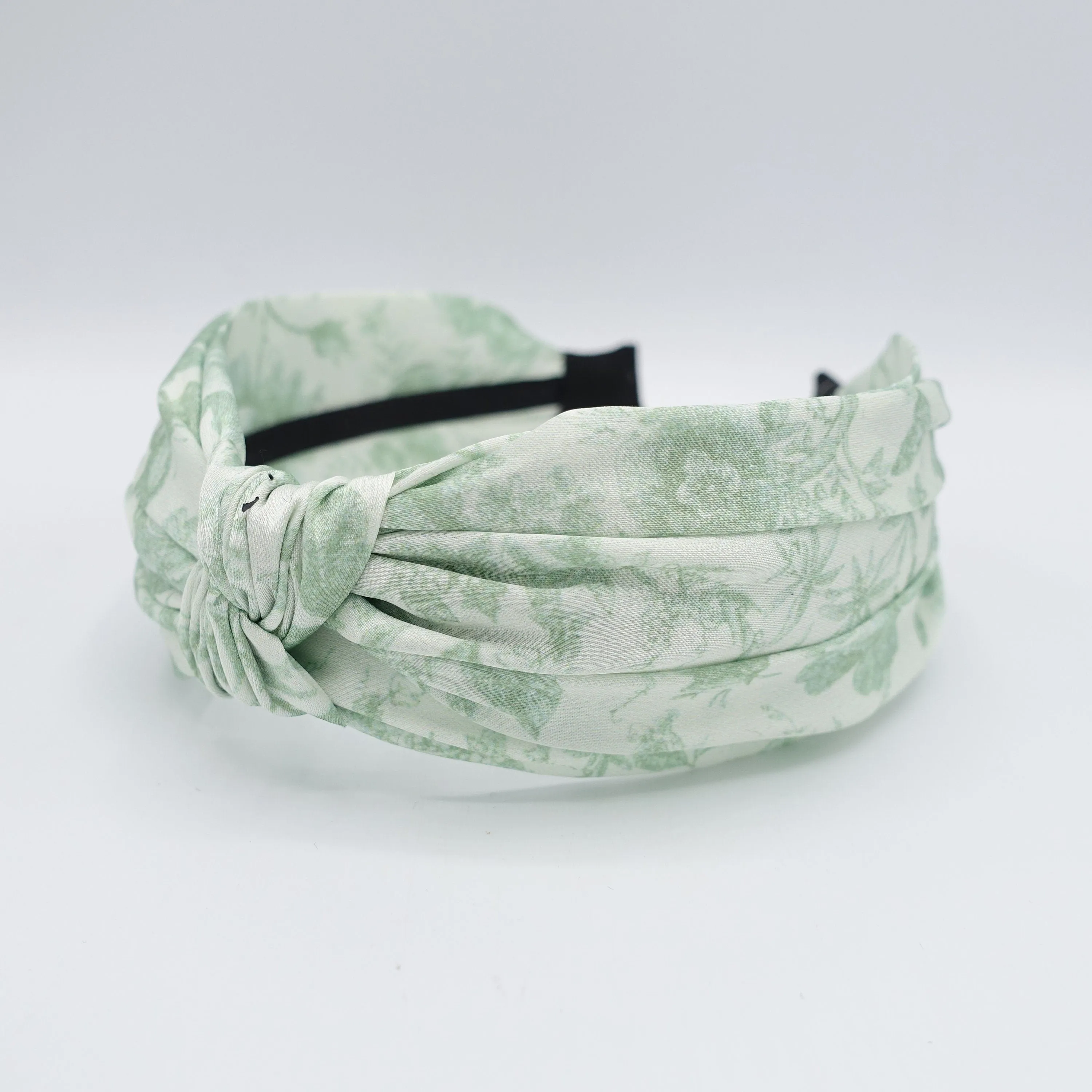 satin headband, floral knot headband, top knot headband for women