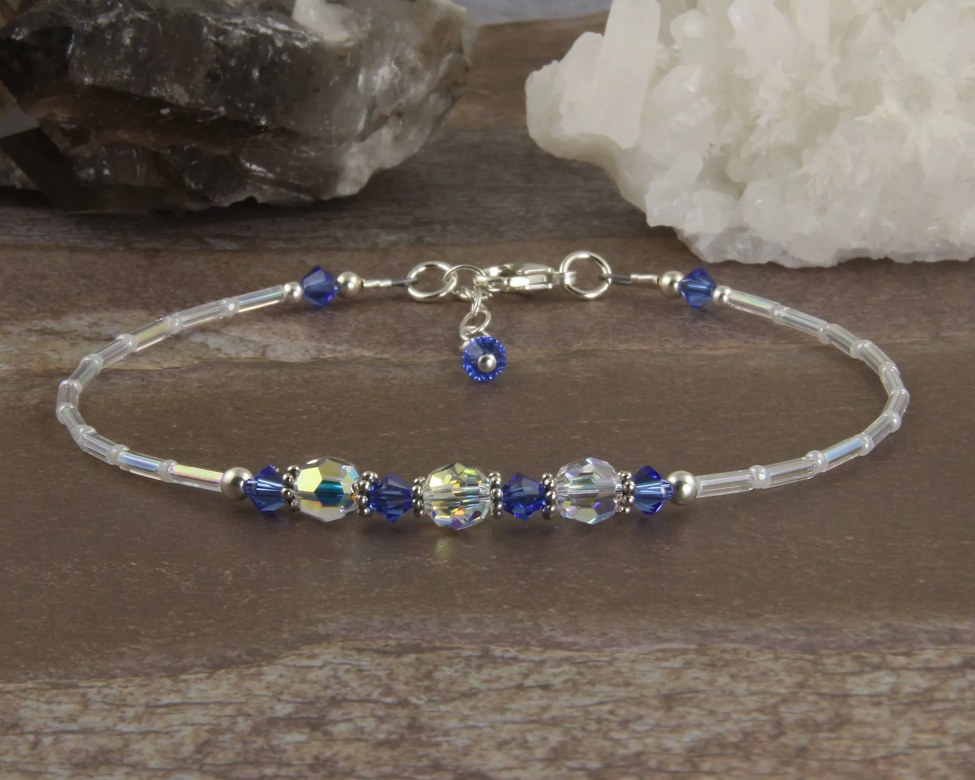 Serenity - Something Blue Wedding Sapphire Anklet