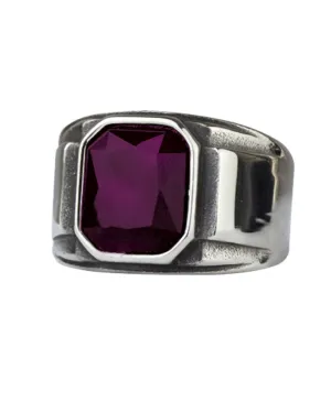 SIMPLE PURPLE STEEL RING