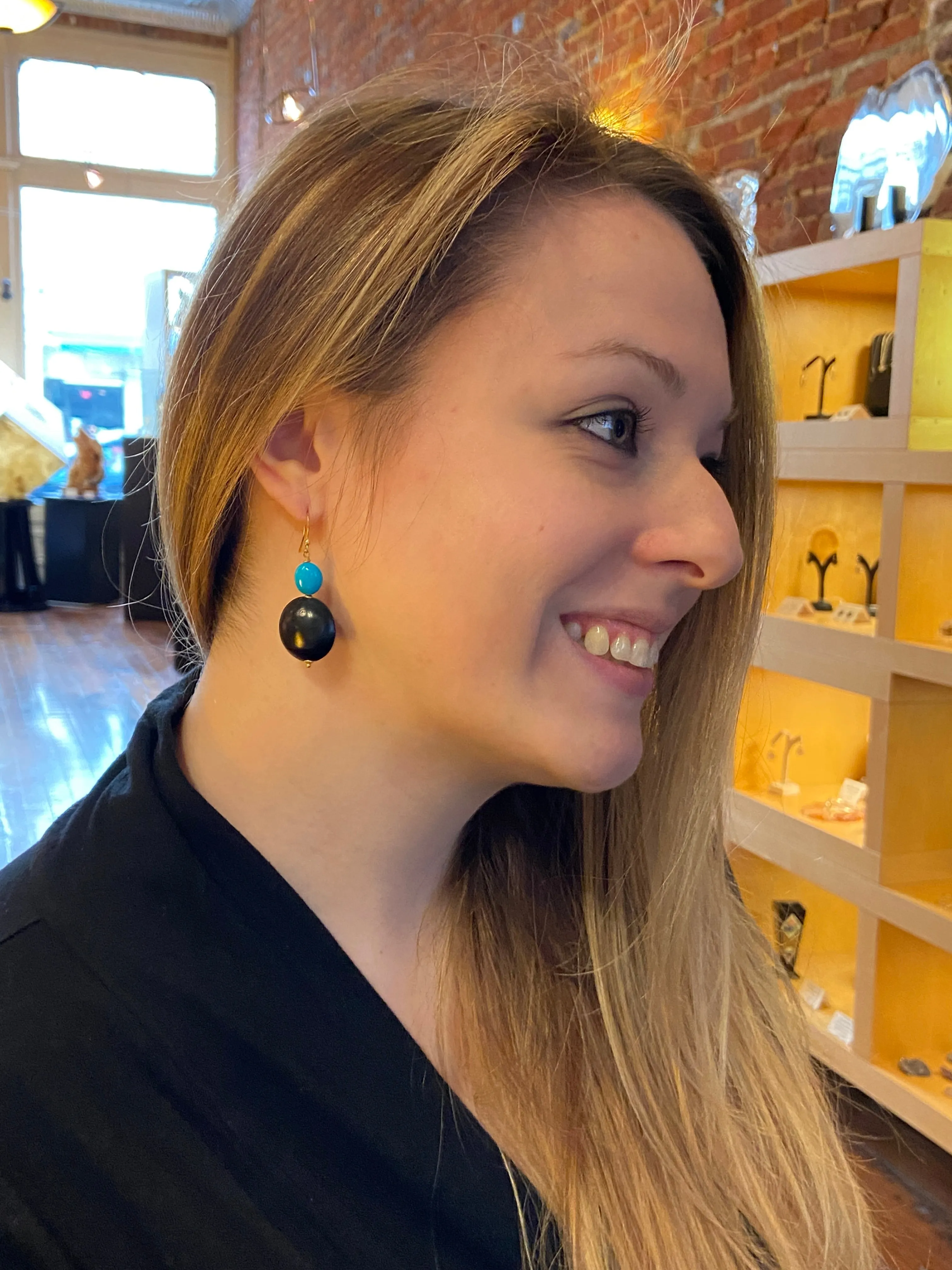 SLEEPING BEAUTY TURQUOISE EARRINGS