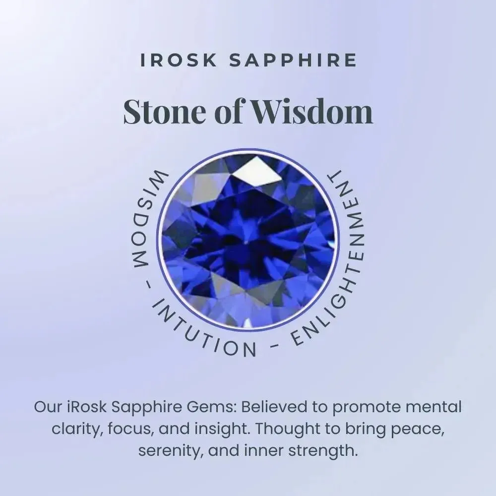 Square Sapphire Necklace in 925 Silver - Irosk Australia ®