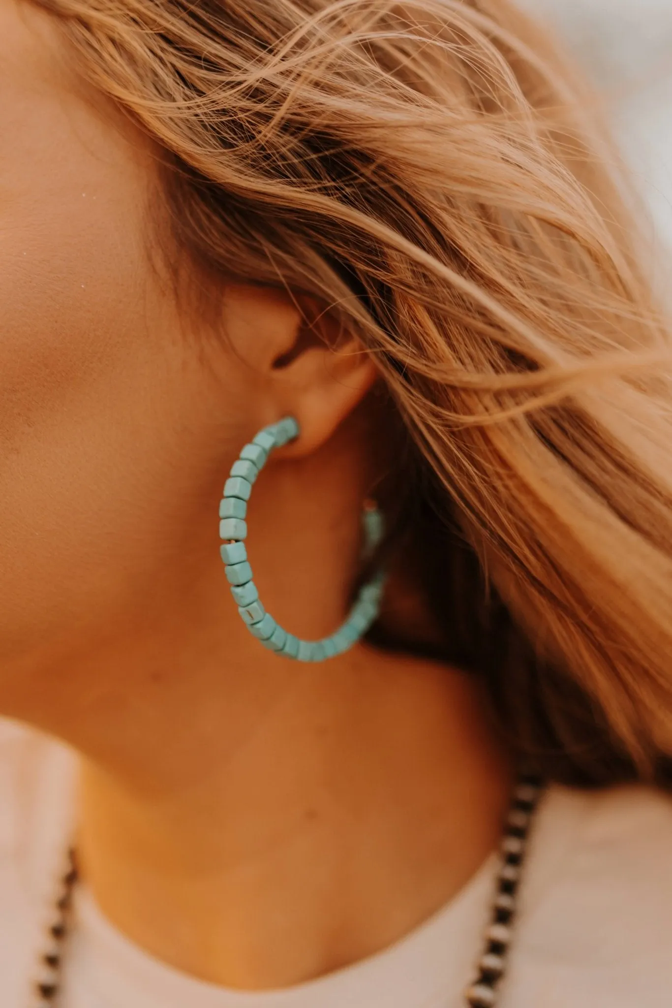 Stacked Turquoise Hoop Earrings