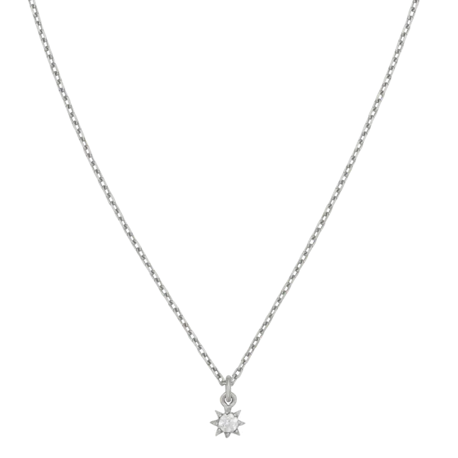 Stella Necklace | Sterling Silver | White Zircon