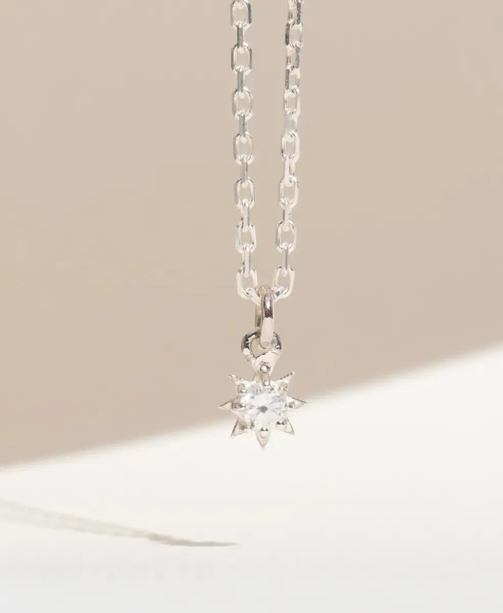 Stella Necklace | Sterling Silver | White Zircon