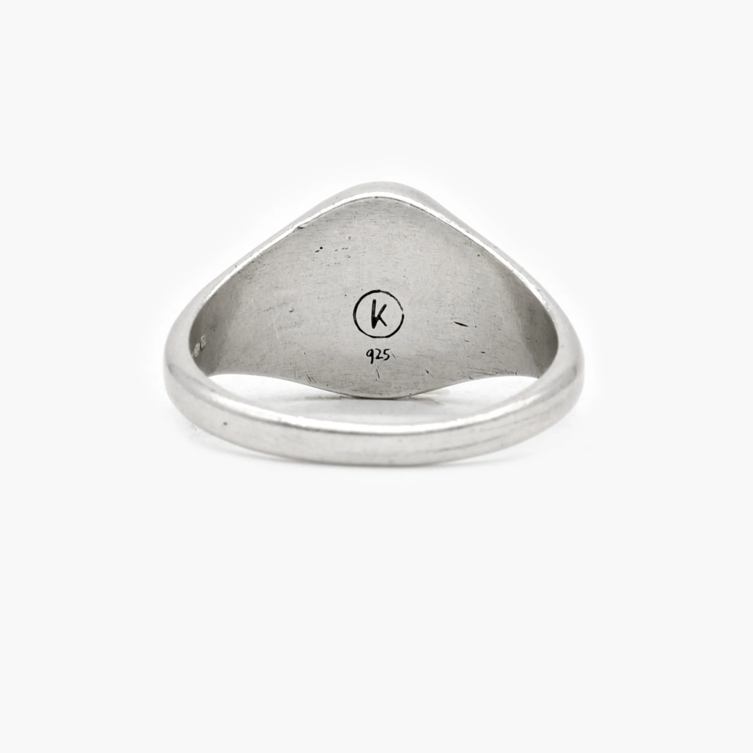 Sterling Silver Oval Signet Ring With Amazonite Stone