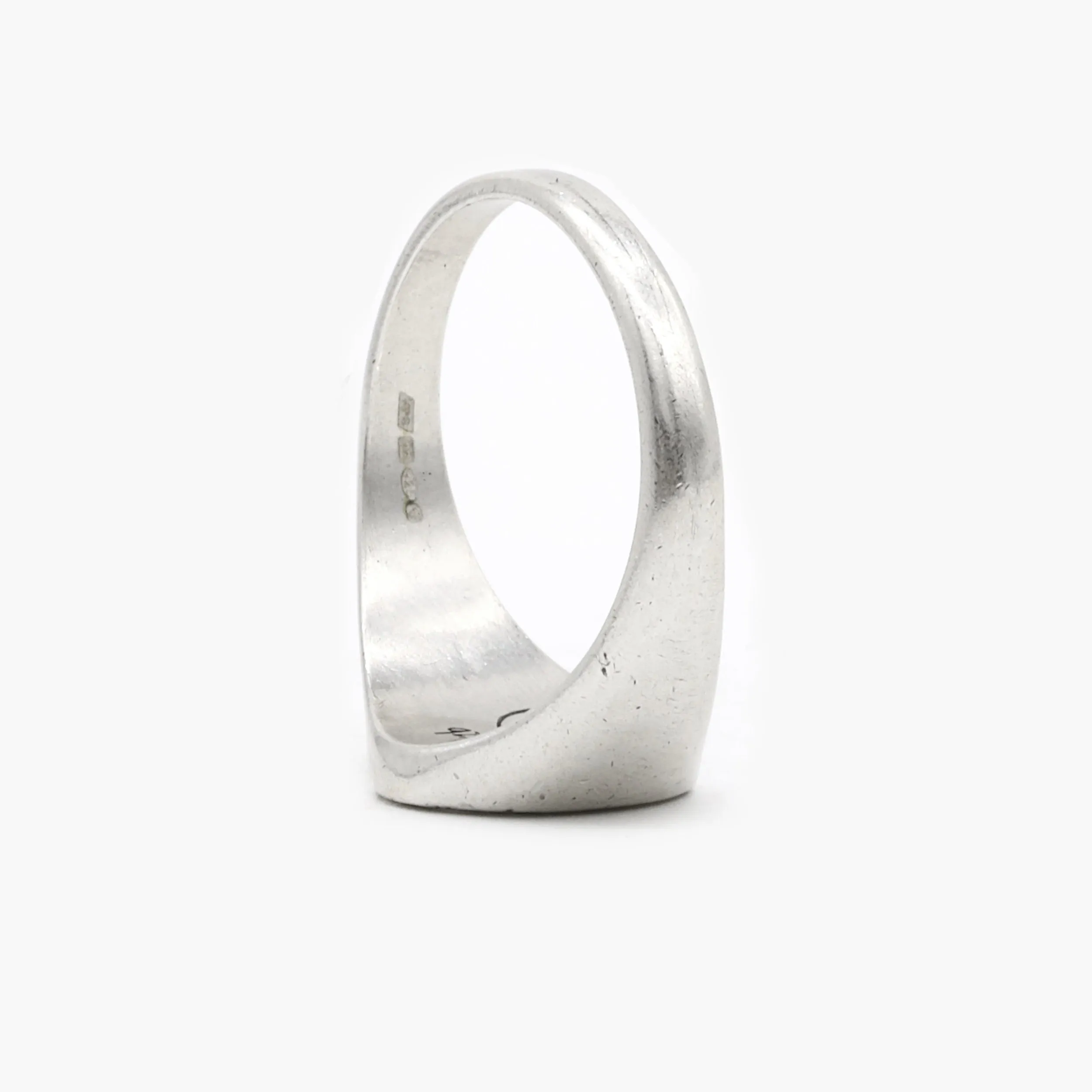 Sterling Silver Oval Signet Ring With Amazonite Stone
