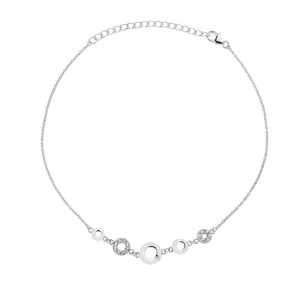Sterling Silver White Topaz Balance Bracelet DL649