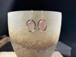 Stone And Silver Earrings - Rainbow Moonstone, Turquoise, Rose Quartz, Labradorite