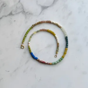 Stone Cache Gemstone Necklace "Pastel Trade Beads"