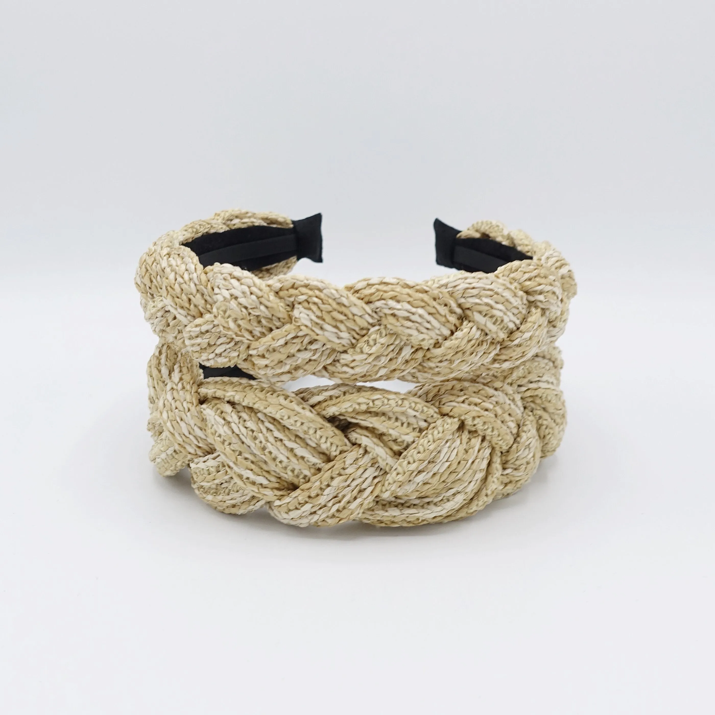straw braided headband vacation holiday hair accessory for women