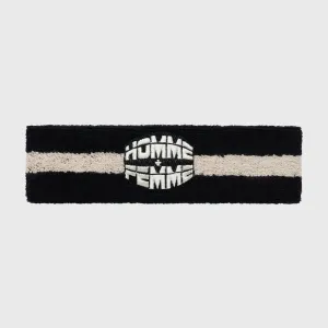 Stripe Logo Headband Black