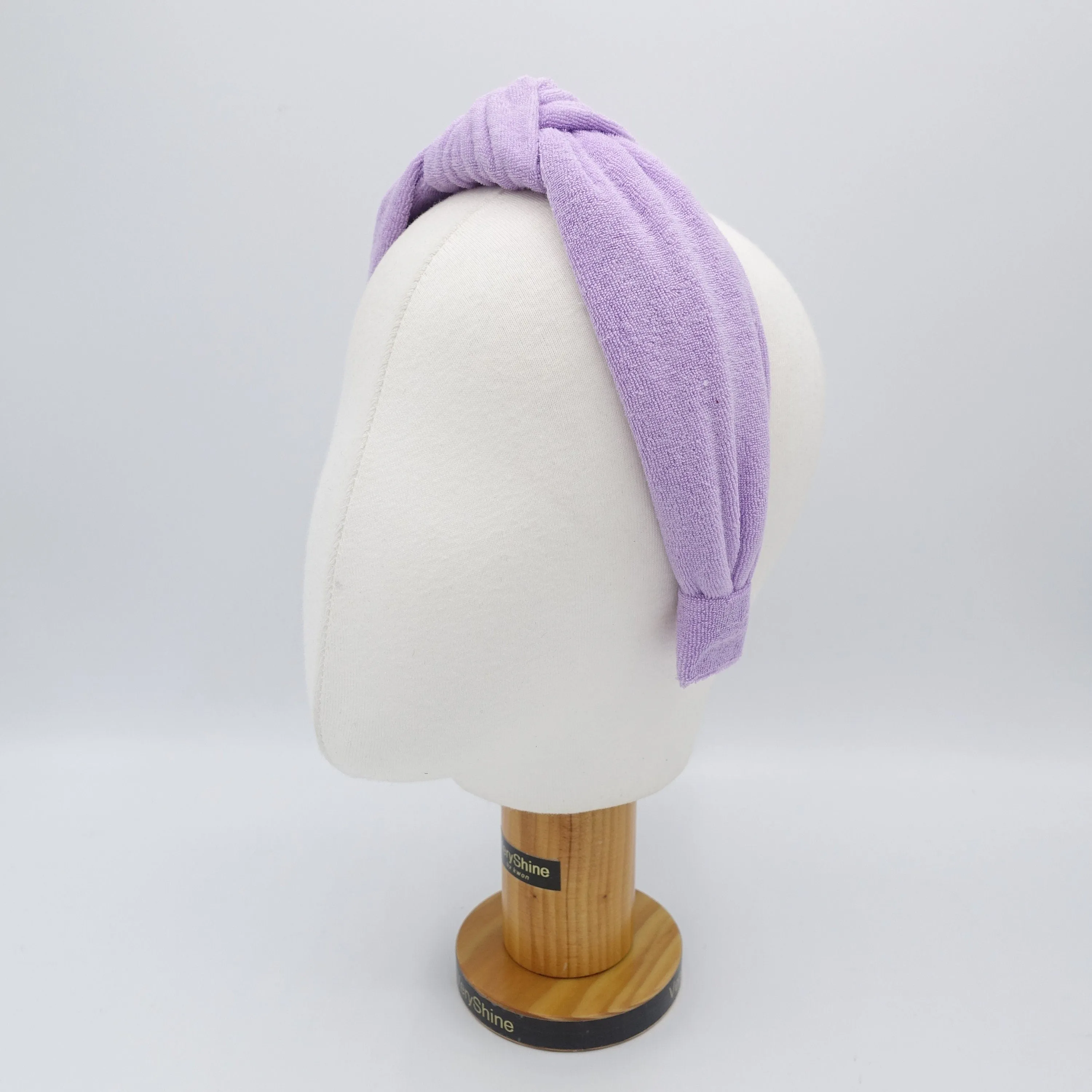 terry cloth top knot headband cozy fashion hairband for women