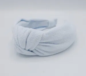 terry cloth top knot headband cozy fashion hairband for women