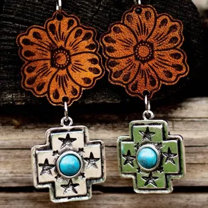 Texas Tooled Earrings