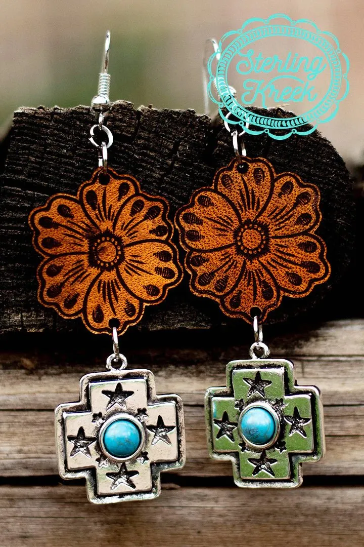 Texas Tooled Earrings