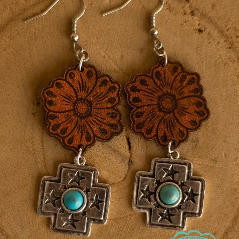 Texas Tooled Earrings