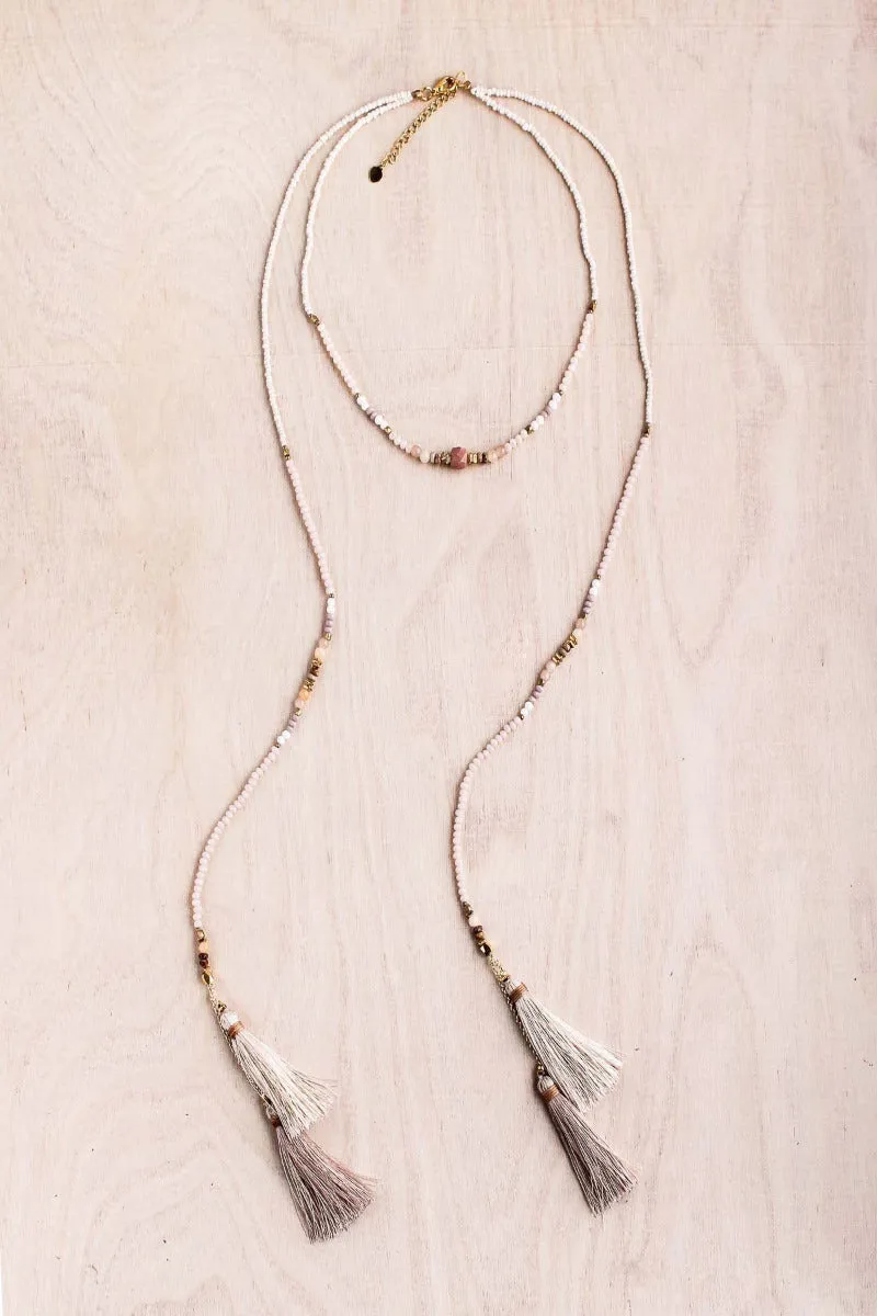 Thai Crystal Lariat Necklace