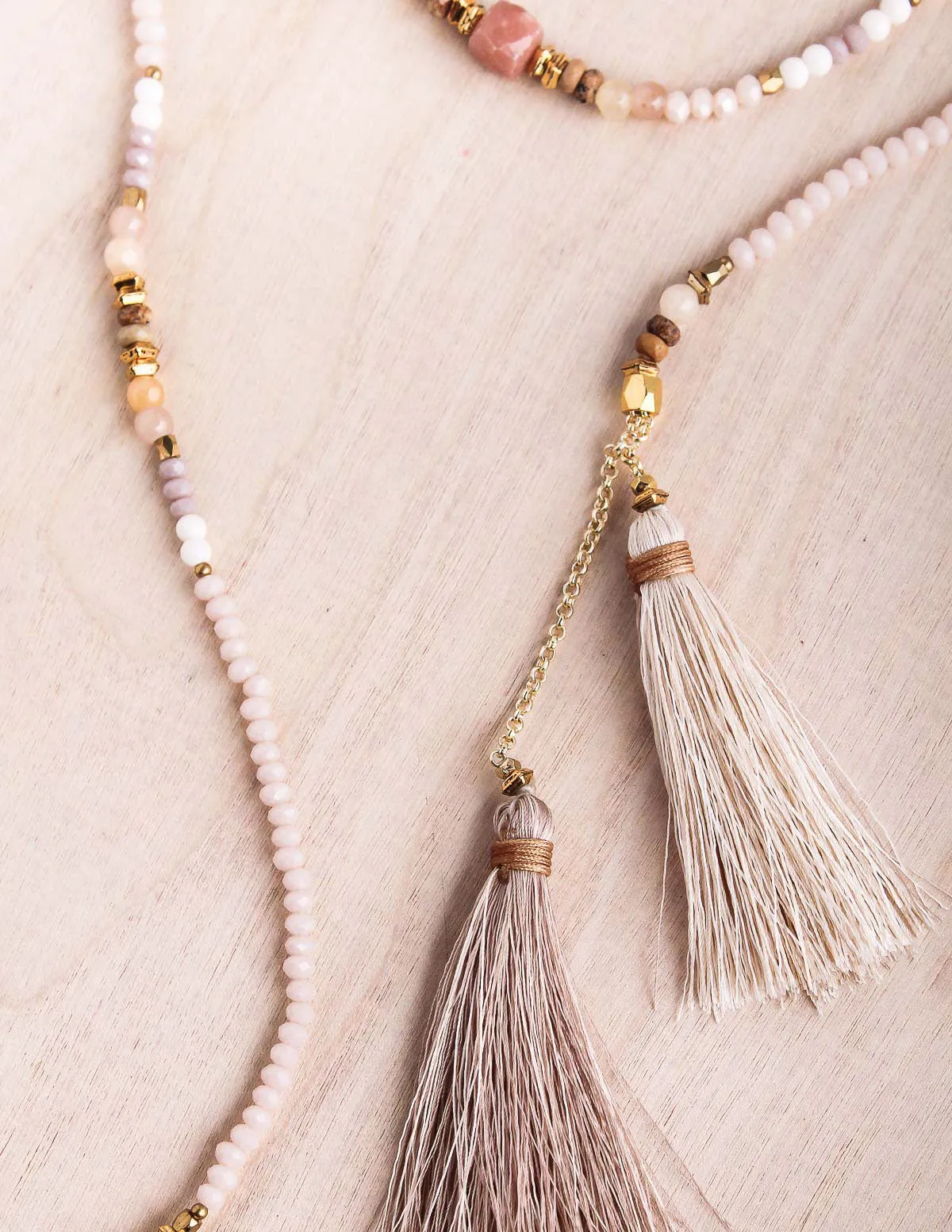 Thai Crystal Lariat Necklace