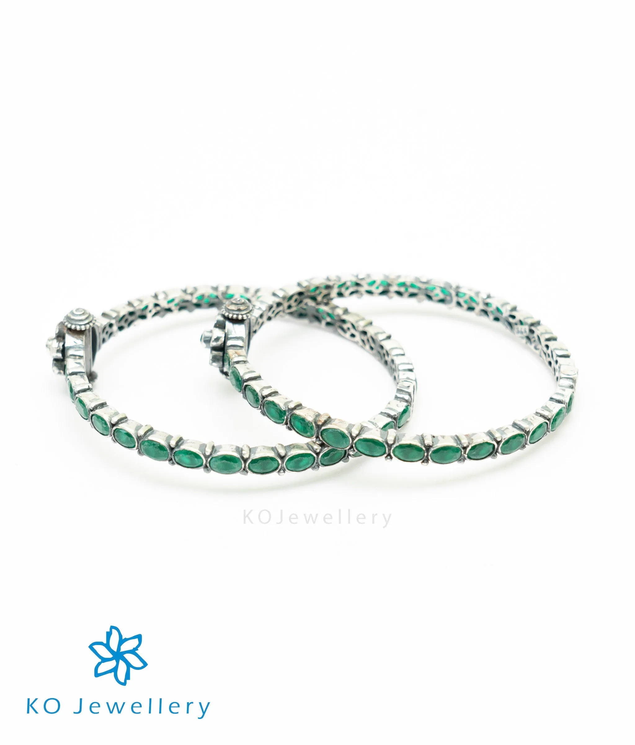 The Arohi Silver Kemp Bracelet (Oxidised/Size /2.8 )