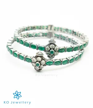 The Arohi Silver Kemp Bracelet (Oxidised/Size /2.8 )